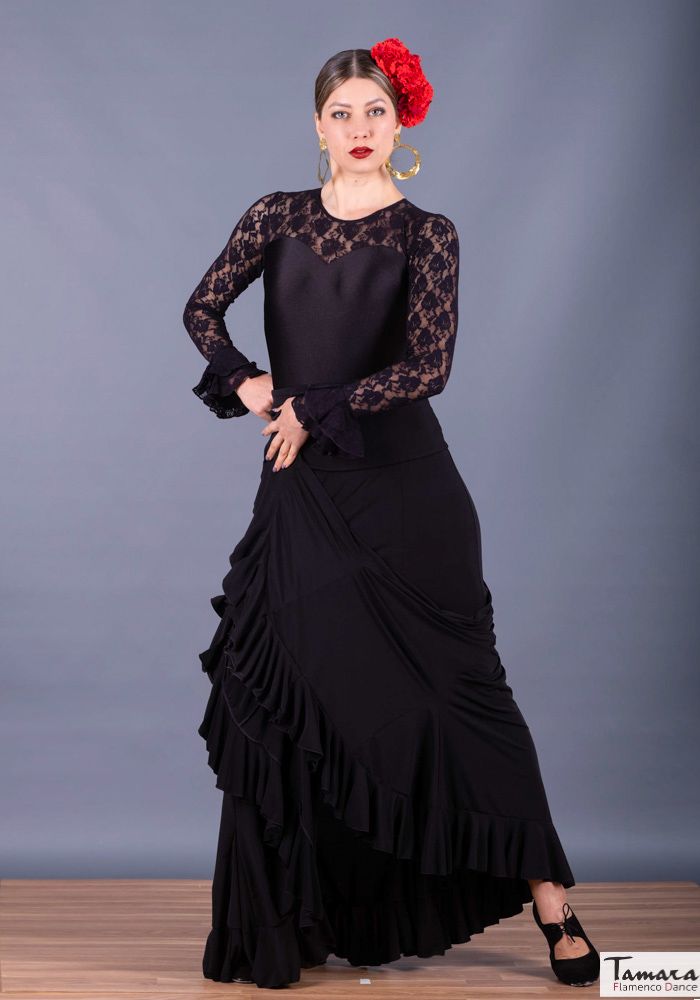 Falda flamenco Victoria - Punto elástico XS Rojo