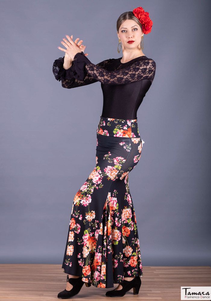 Falda flamenco Mirella - Punto elástico Estampado