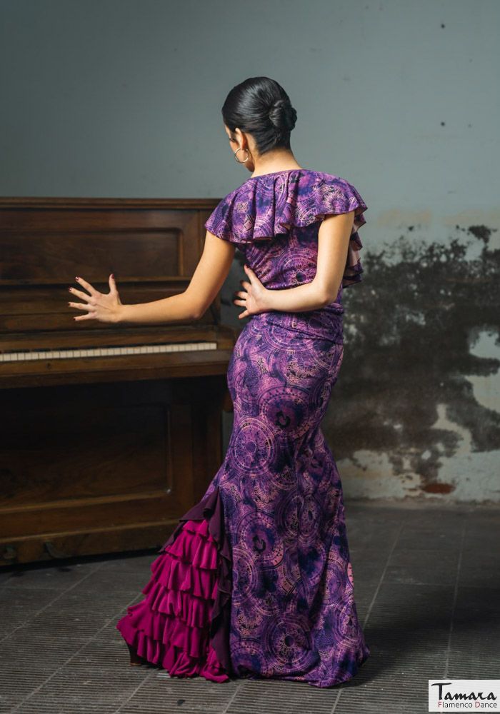 Falda flamenco Nogales Estampada - Punto elástico