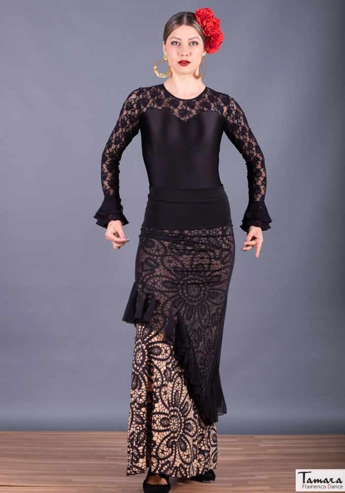 Falda flamenco Carmencita - Tul y Punto elástico Estampado