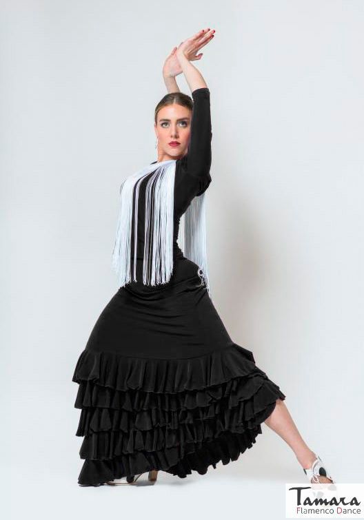 Falda flamenco Zagala - Punto elástico Negro