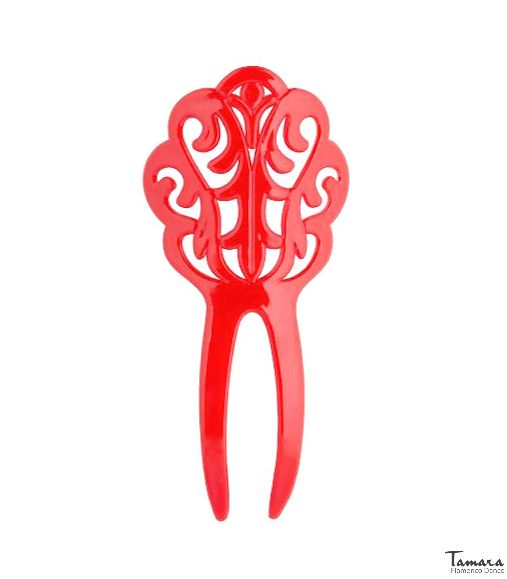 Peinecillo flamenca Diseño 5 - Plastico 11.5x5.5 cm