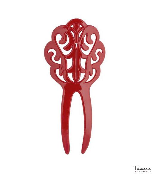 Peinecillo flamenca Diseño 5 - Plastico 11.5x5.5 cm Negro