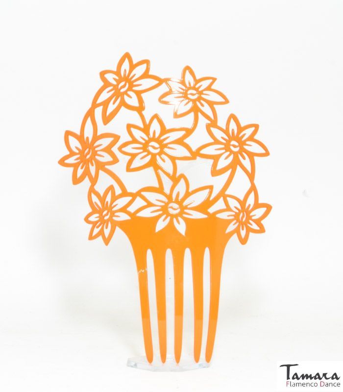 Peina flamenca Diseño 11 - Acetato cm Naranja