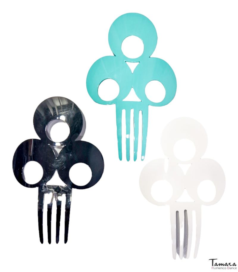 Peinecillo flamenca Diseño 10 - Acetato 19x12.5 cm Negro