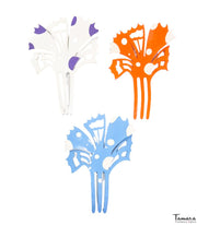 Peina flamenca Diseño 27Lunar - Acetato 17x11.5cm Blanco