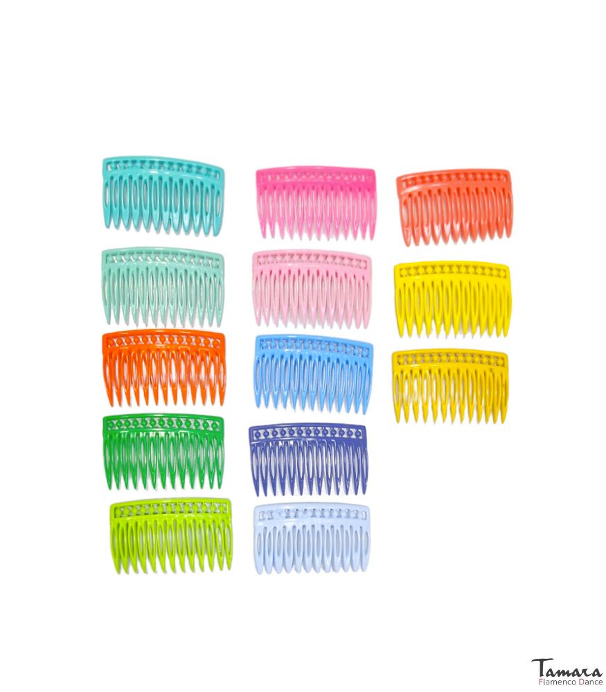 Peinecillo flamenca Diseño 31 - Plastico 5.5 x 3.5 cm Amarillo