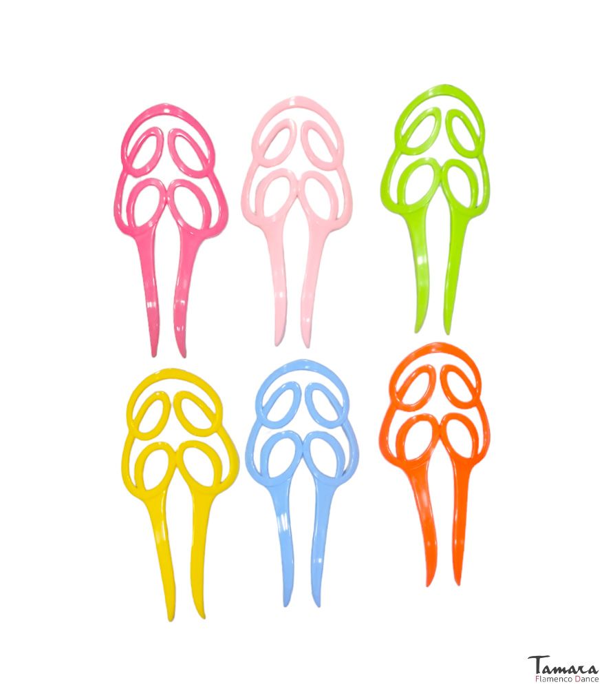 Peinecillo flamenca Diseño 32 - Pasta 11 x 6 cm