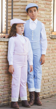 Conjunto (Chaleco+pantalon) Rayas campera Infantil 09 500 lineas