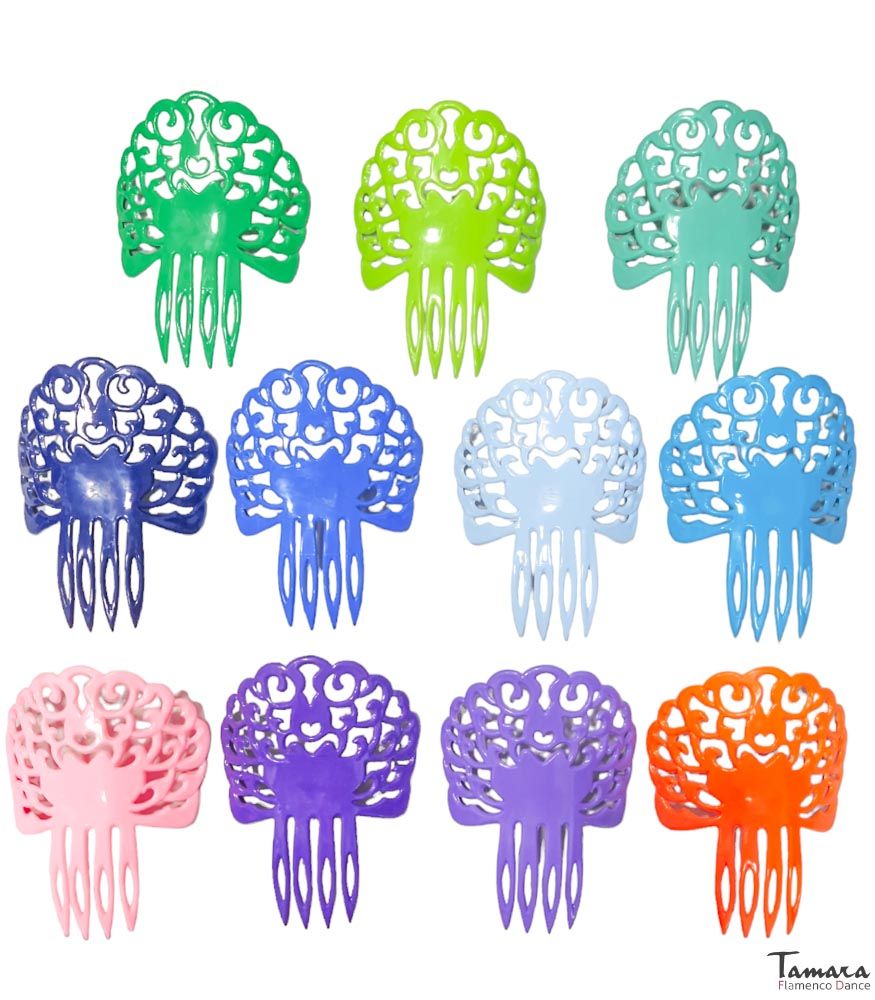 Peina flamenca Diseño 34 - Plastico 14.5x12.5 cm Verde Agua