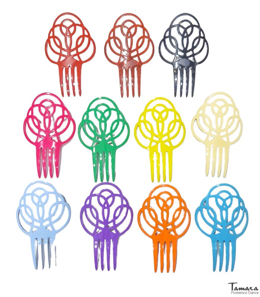 Peineta flamenca Lunaria - Plástico 14x10 cm