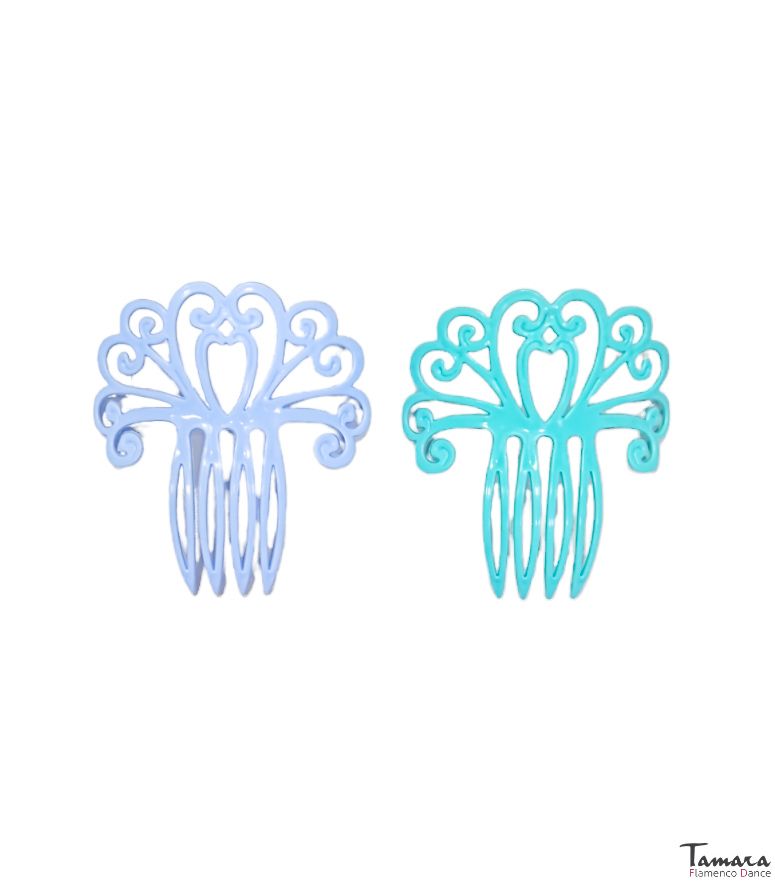 Peinecillo flamenca Diseño 36 - Pasta 8.5 x 9 cm Verde Agua