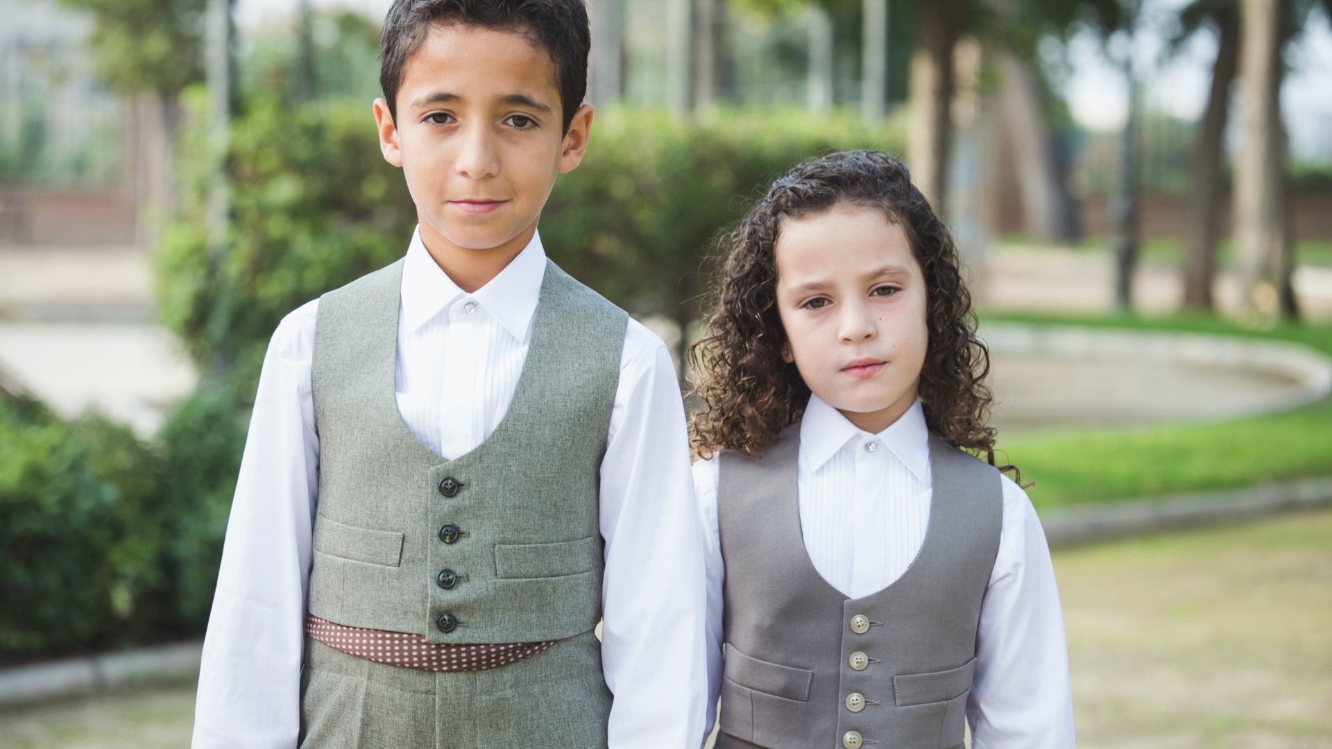 Chaleco campero bailaor Liso - Infantil Blanco con flores