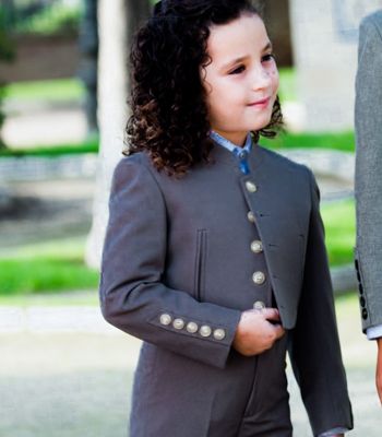 Chaqueta Campera/Venenciador/Bailaor flamenco infantil Gris oscuro