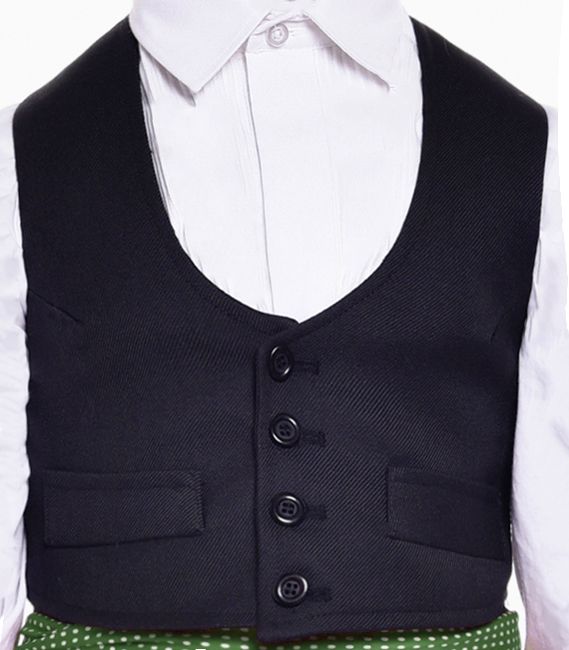 Chaleco campero bailaor Liso - Infantil Negro