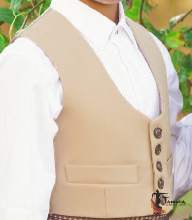 Chaleco campero bailaor Liso - Infantil 09 Camel