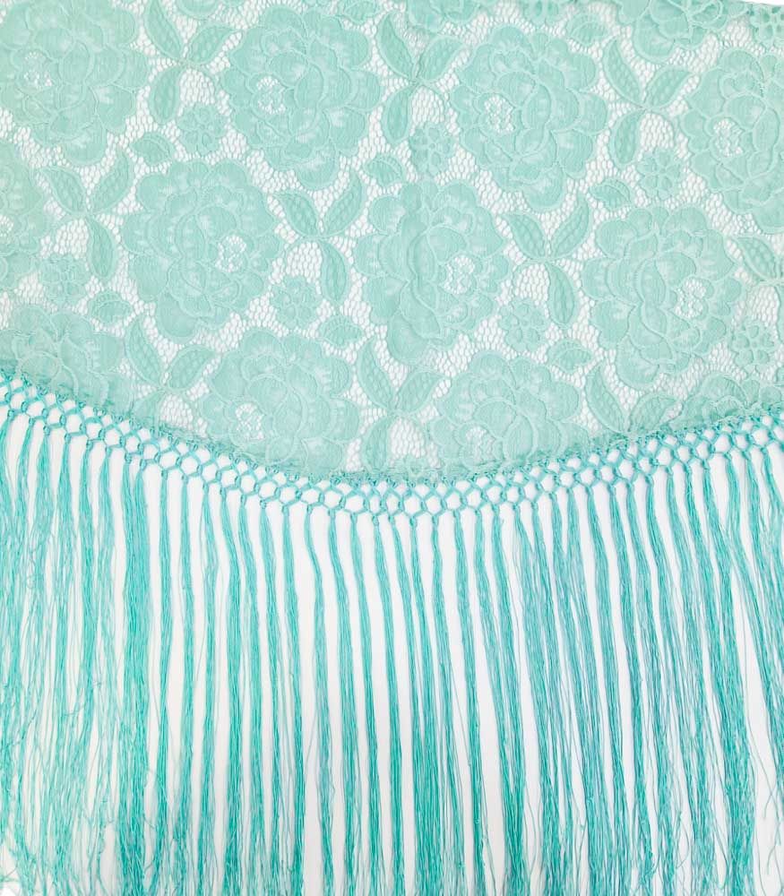 Mantoncillo Mujer - Encaje Verde Agua