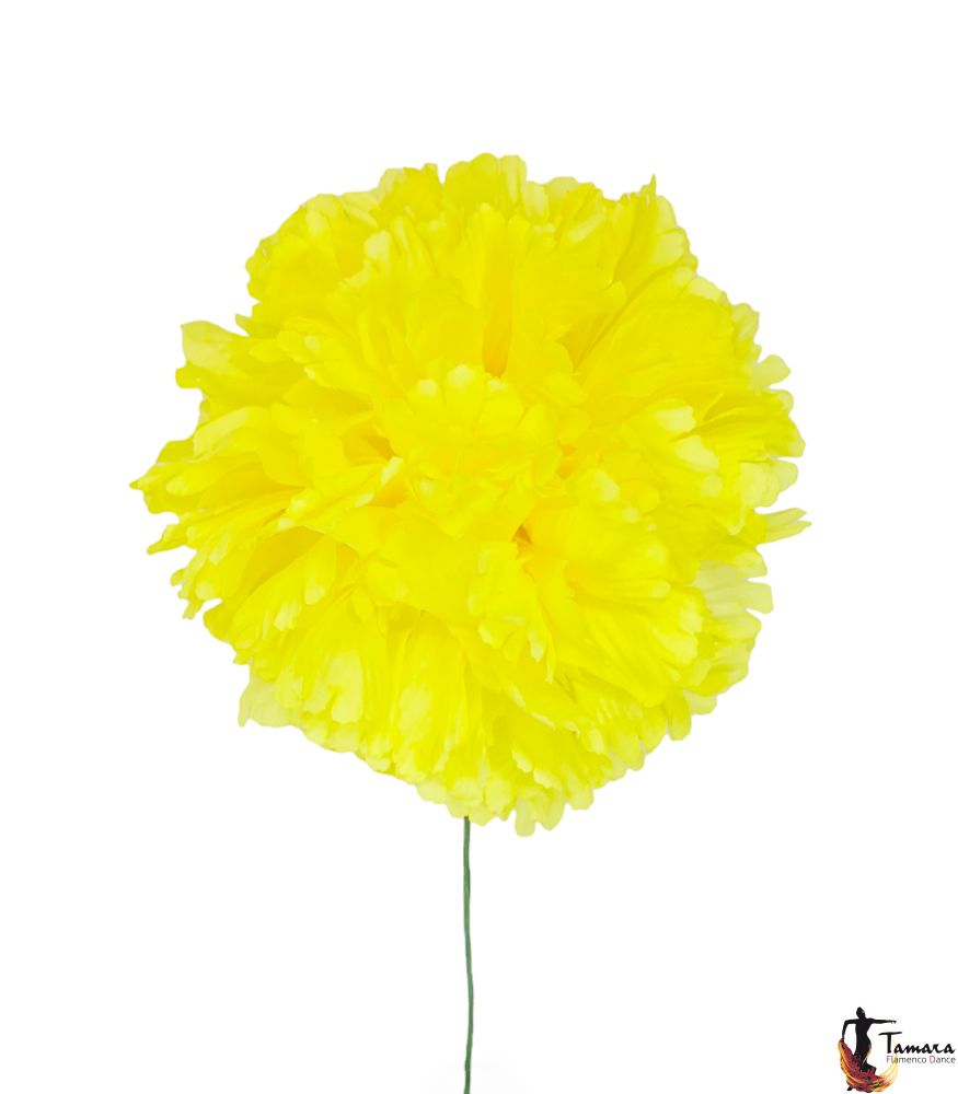 Flor Clavel Grande 15 cm Amarillo