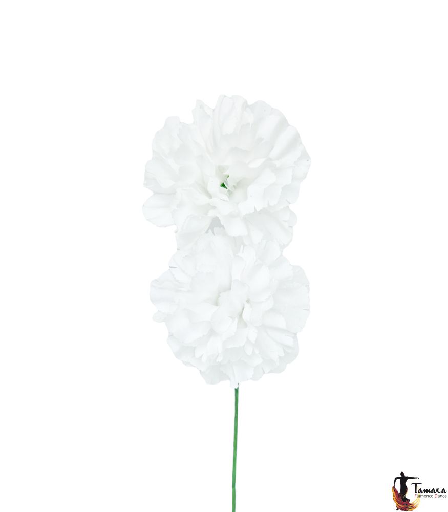 Pareja de Claveles Flamenca Blanco