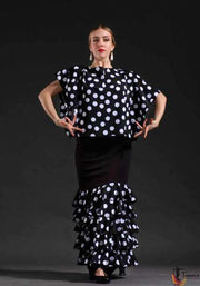 Falda flamenco Zagala - Punto elástico y crep
