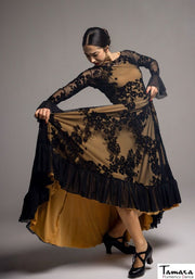 Sobrevestido Raiz - Tul elástico y terciopelo