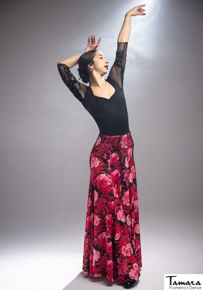 Falda flamenco Cala con fajin - Punto elástico Estampado