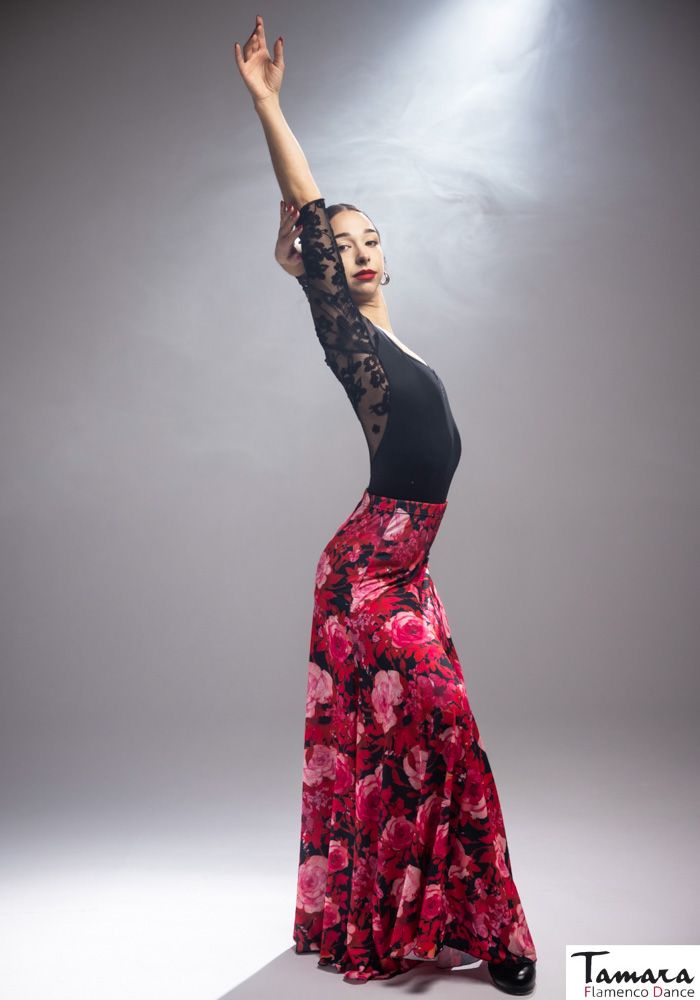 Falda flamenco Cala con fajin - Punto elástico Estampado