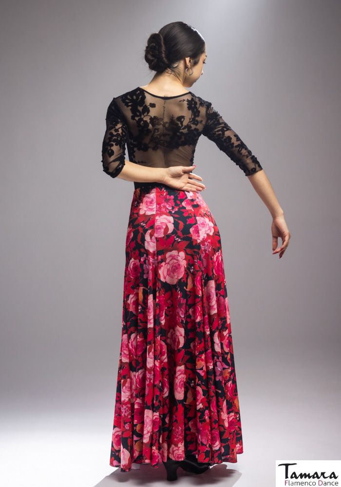 Falda flamenco Cala con fajin - Punto elástico Estampado