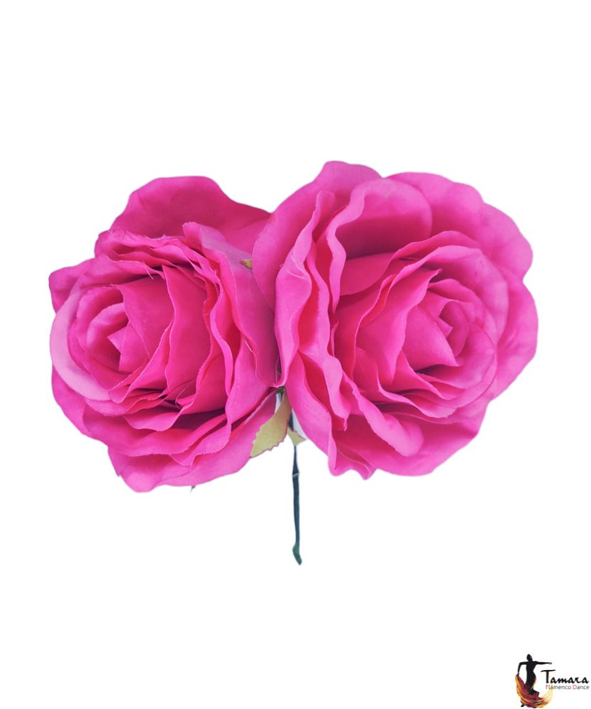 Pareja de Rosas flamencas Fuxia