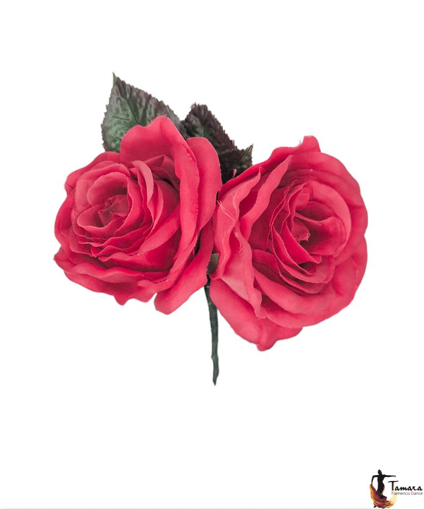 Pareja de Rosas flamencas Rojo