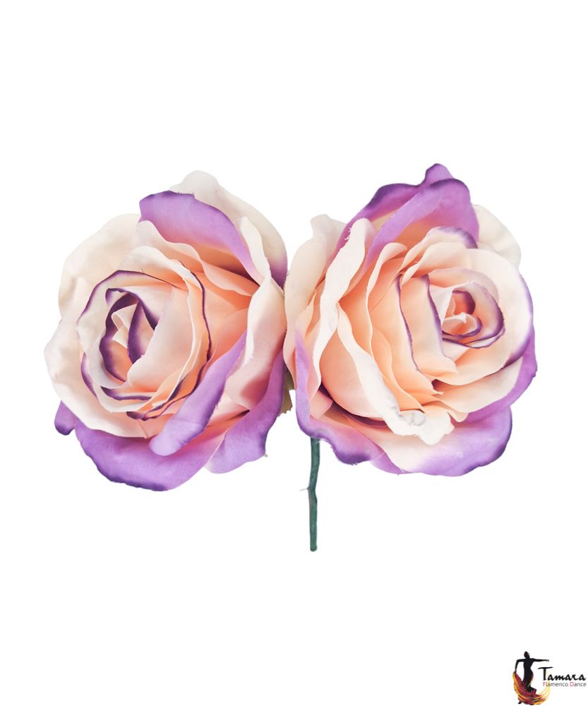 Pareja de Rosas flamencas Malva