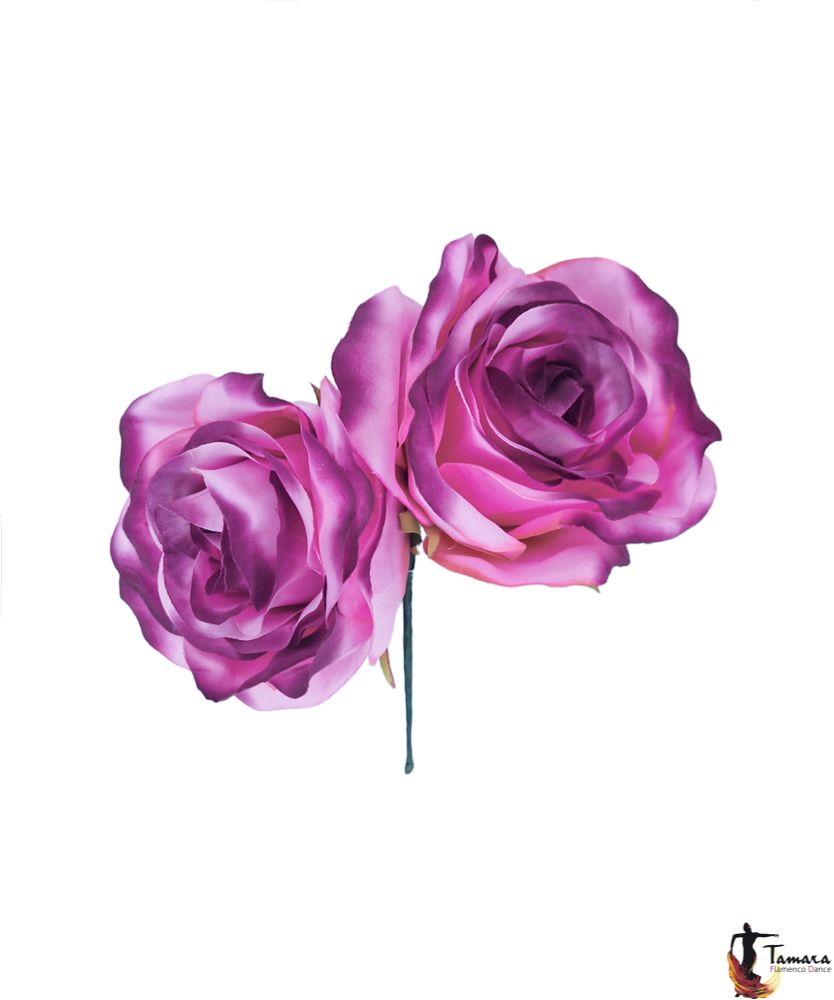 Pareja de Rosas flamencas Cardenal oscuro