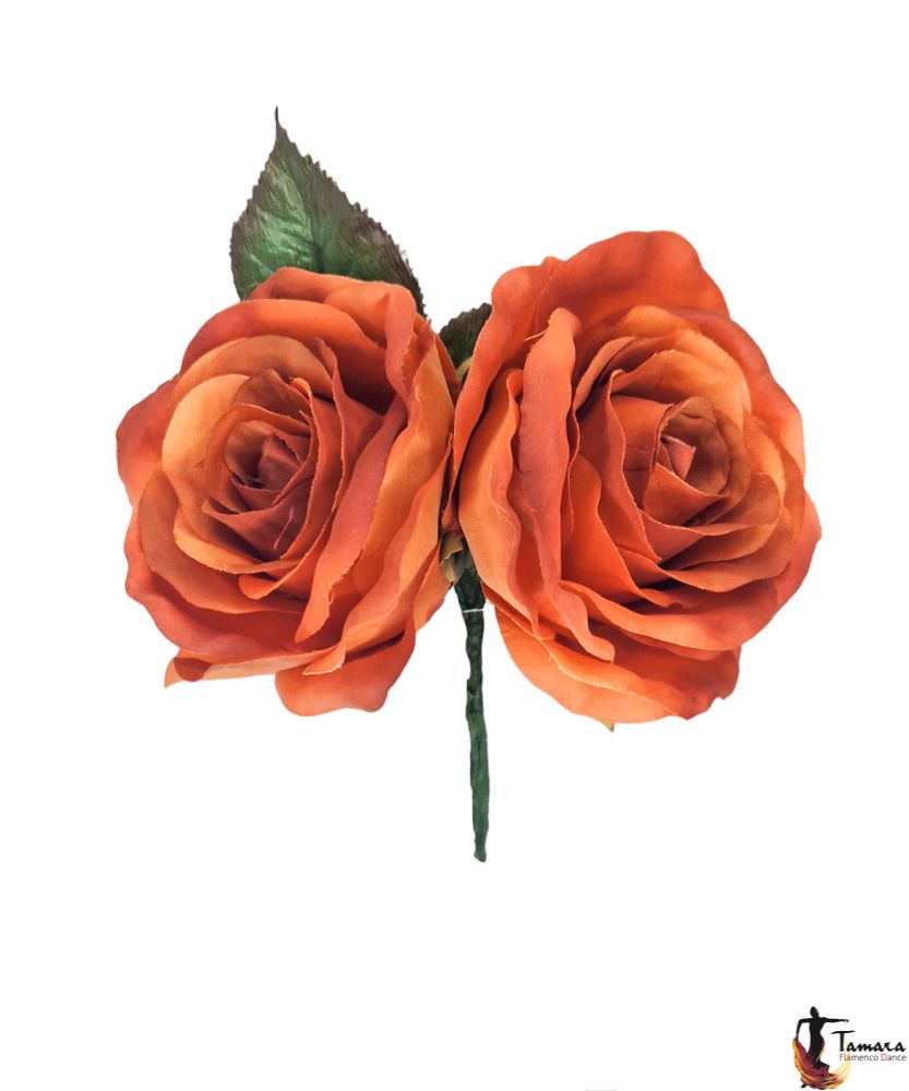 Pareja de Rosas flamencas Cobre