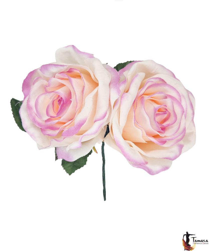 Pareja de Rosas flamencas Cardenal claro