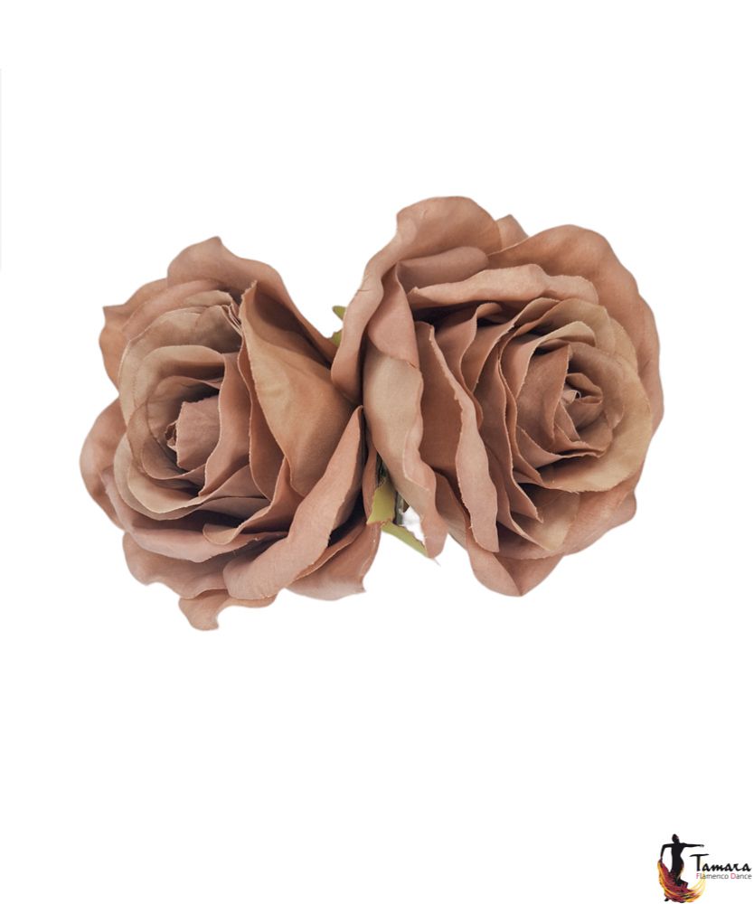 Pareja de Rosas flamencas Camel