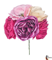 Ramillete flores flamenca - Diseño 31 Grande