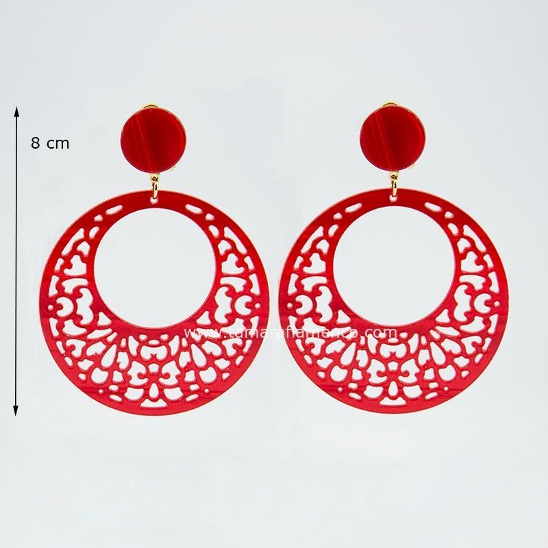 Pendientes 8 cm Nacar Nacar Clasico