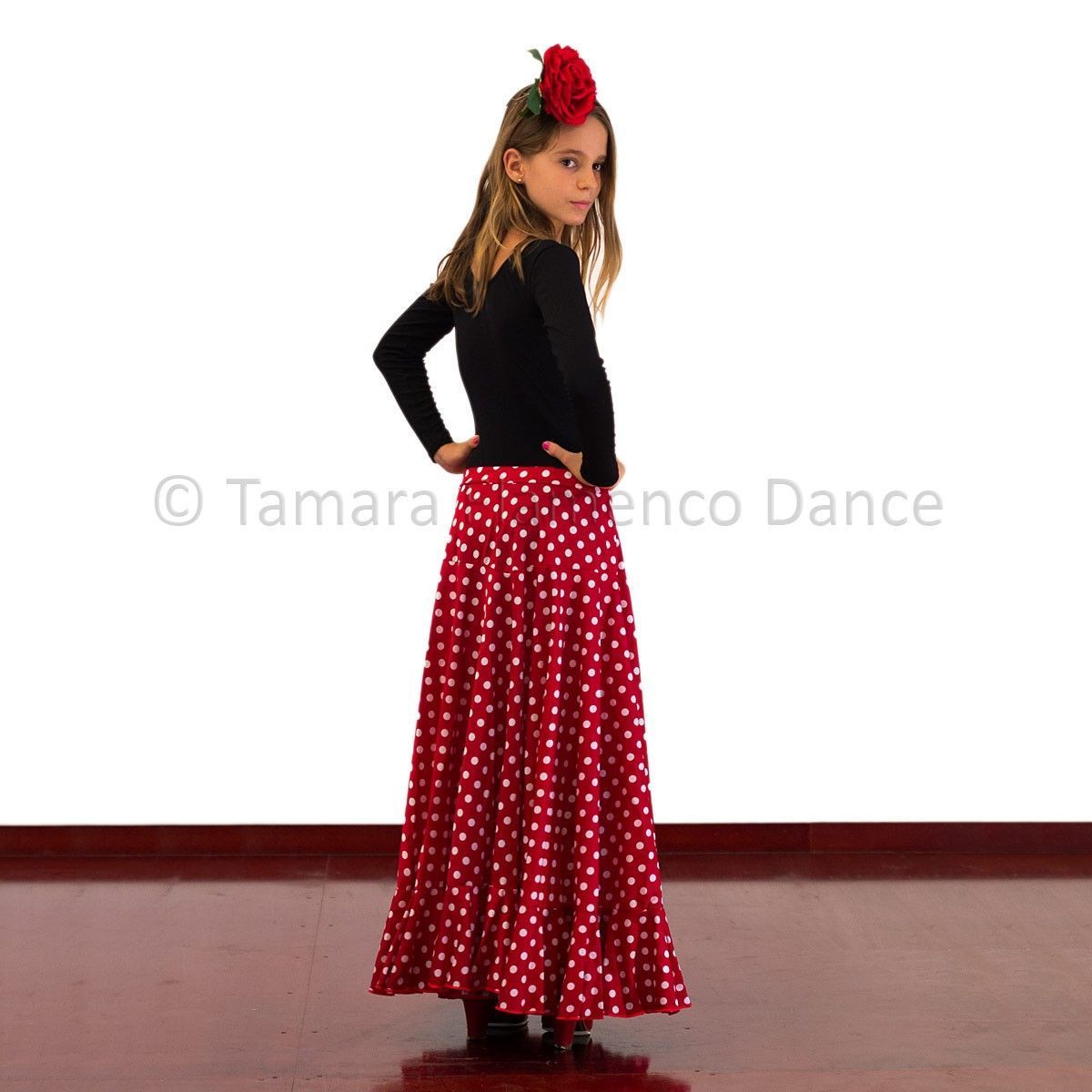 Falda flamenco Sevillana Lunares niña