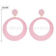 Pendientes 11 cm Acetato Cardenal claro