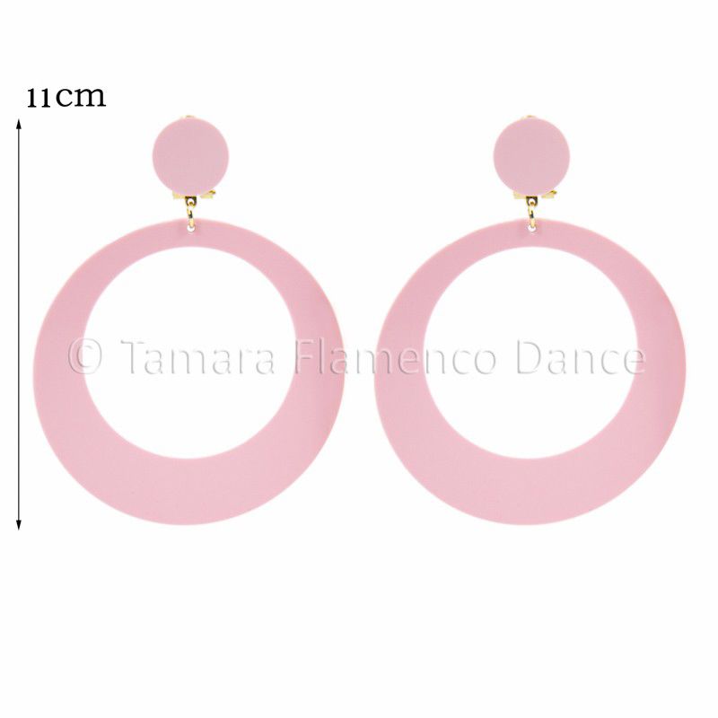 Pendientes 11 cm Acetato Cardenal claro