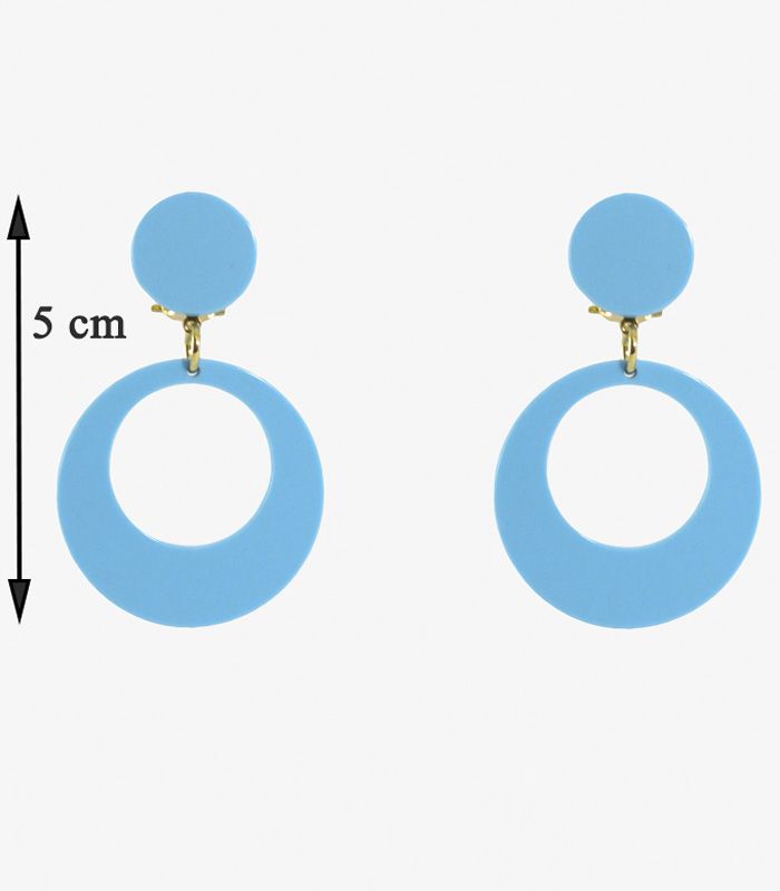 Pendientes 5 cm Acetato Negro