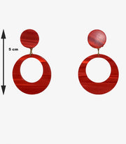 Pendientes 5 cm Nacar