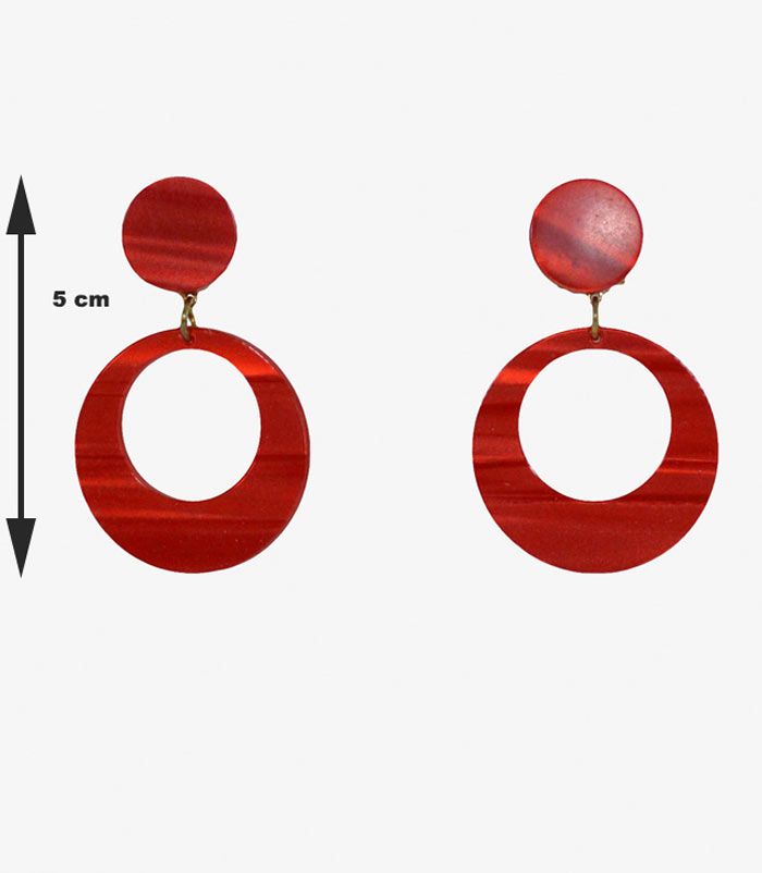 Pendientes 5 cm Nacar