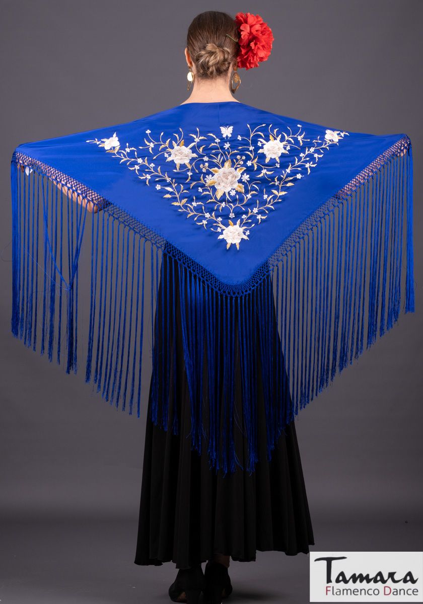 Mantoncillo Florencia - Bordado Tierra y oro Azulina