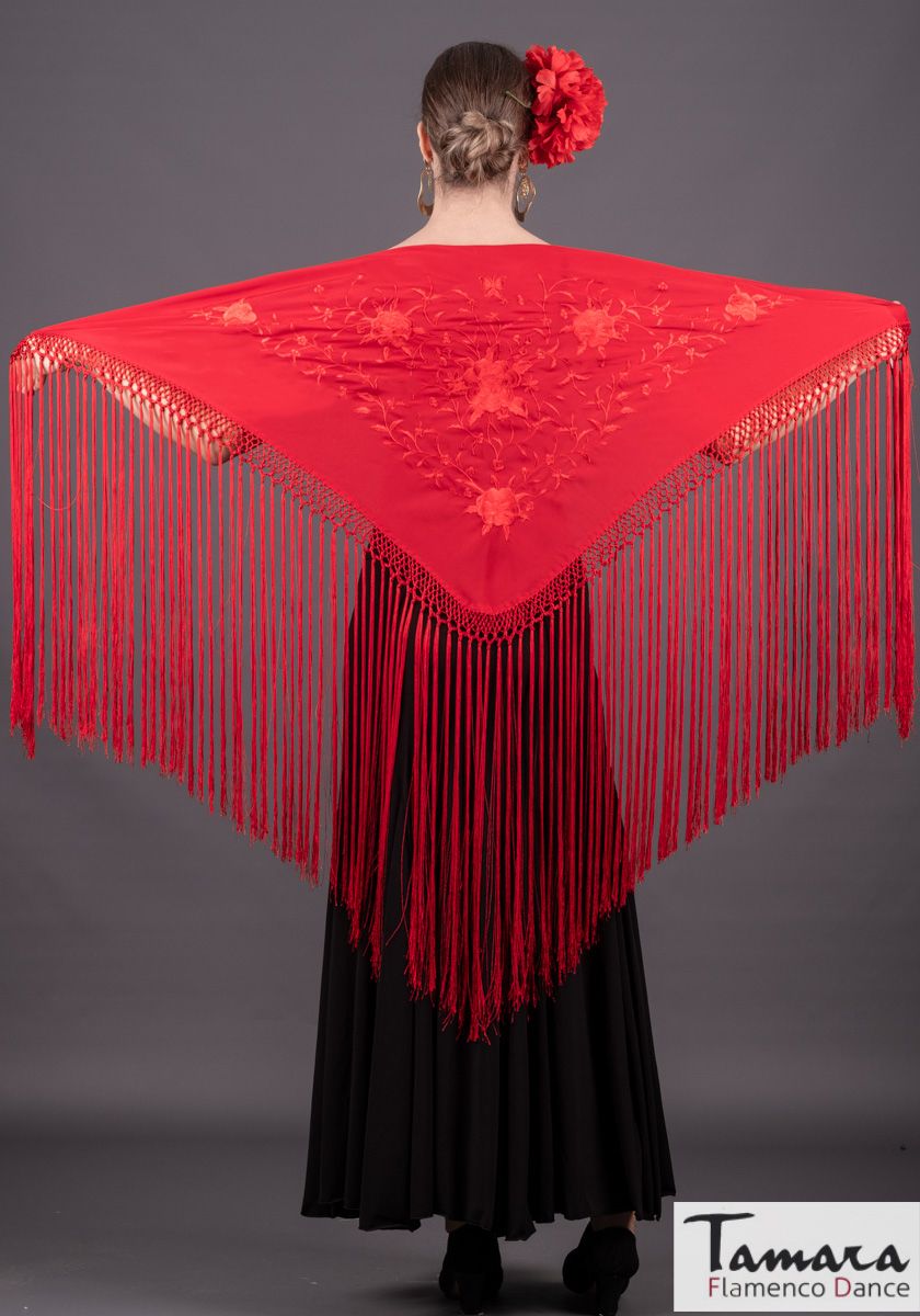 Mantoncillo Florencia - Bordado Rojo Rojo