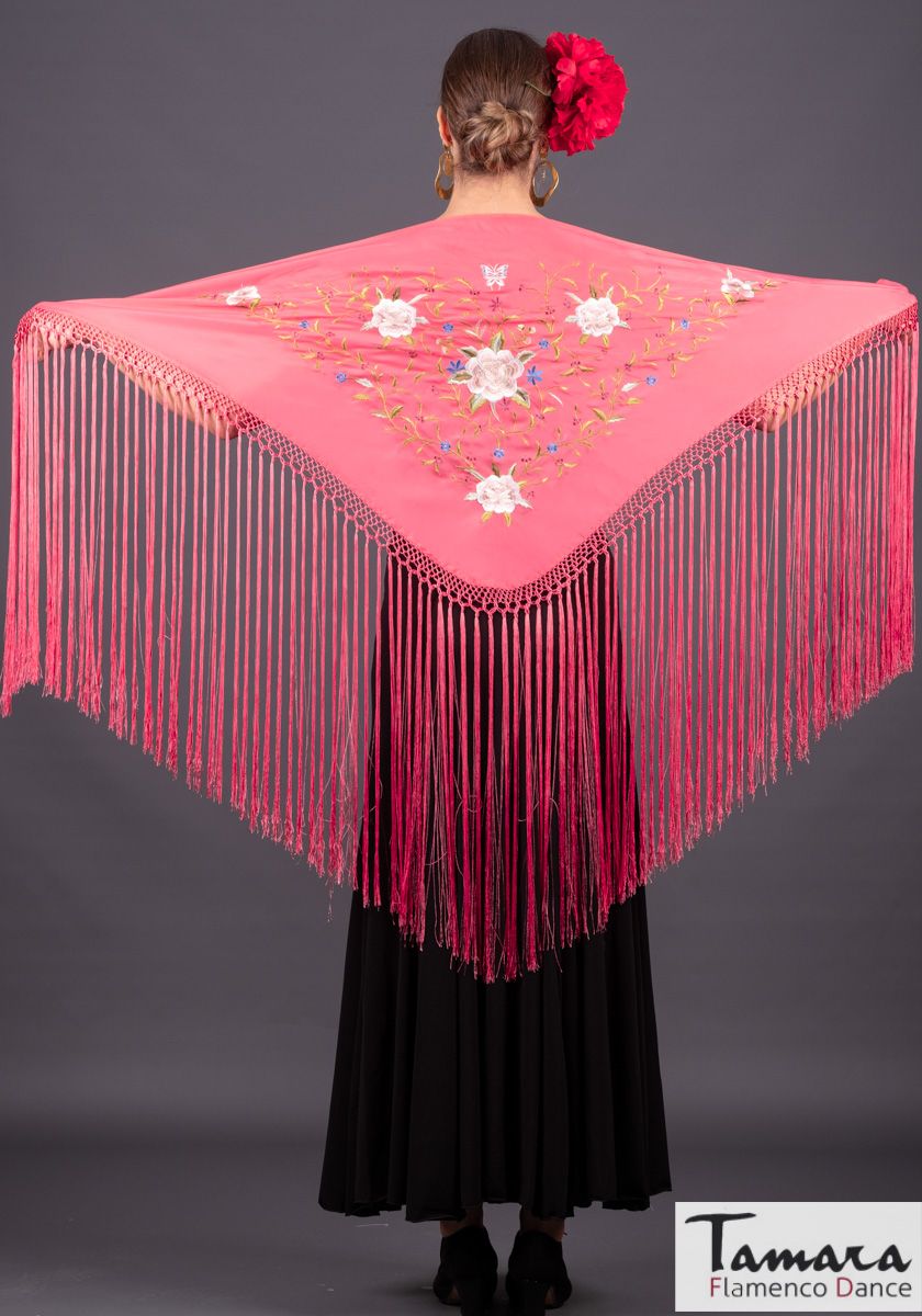 Mantoncillo Florencia - Bordado tonos Tierra Coral