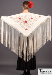 Mantoncillo Florencia - Bordado tonos Rosa/Burdeos