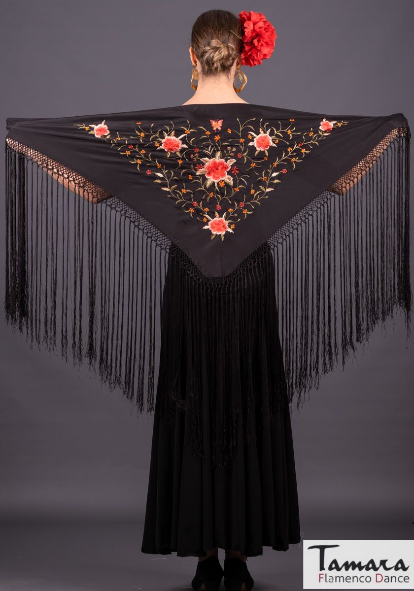 Mantoncillo Florencia - Bordado tonos Coral