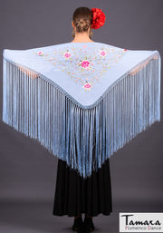 Mantoncillo Florencia - Bordado Rosa-Fuxia Negro