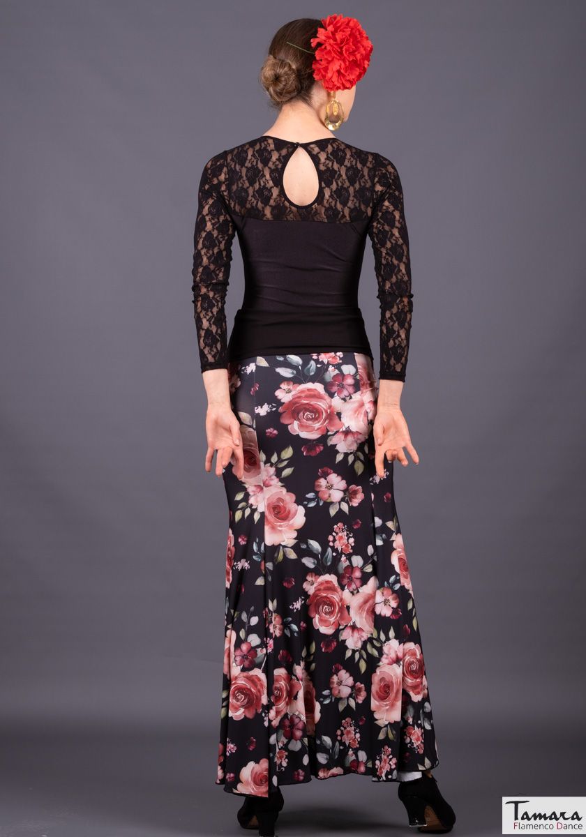 Cante - Punto Elastico Floral Rosado